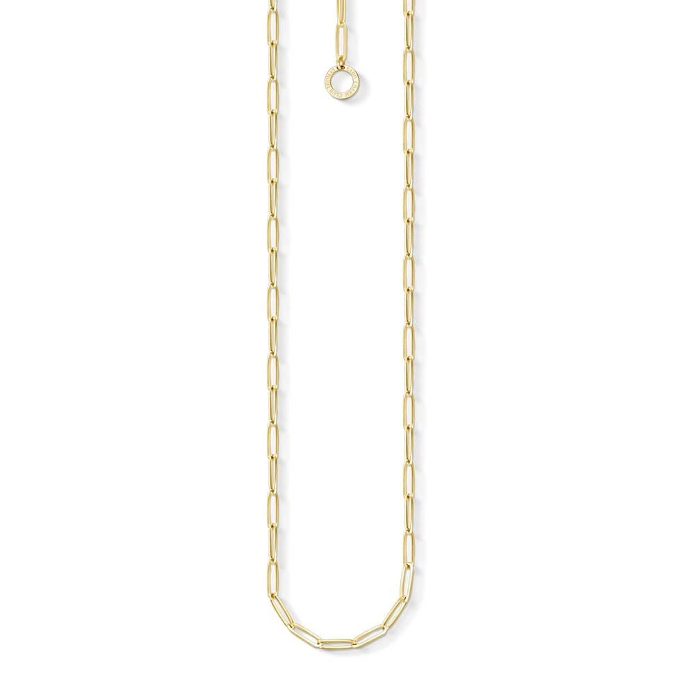 Thomas Sabo Gold Square Link Charm Necklace