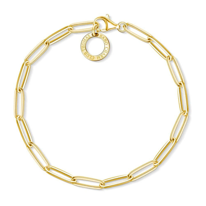 Thomas Sabo Gold Square Link Charm Bracelet