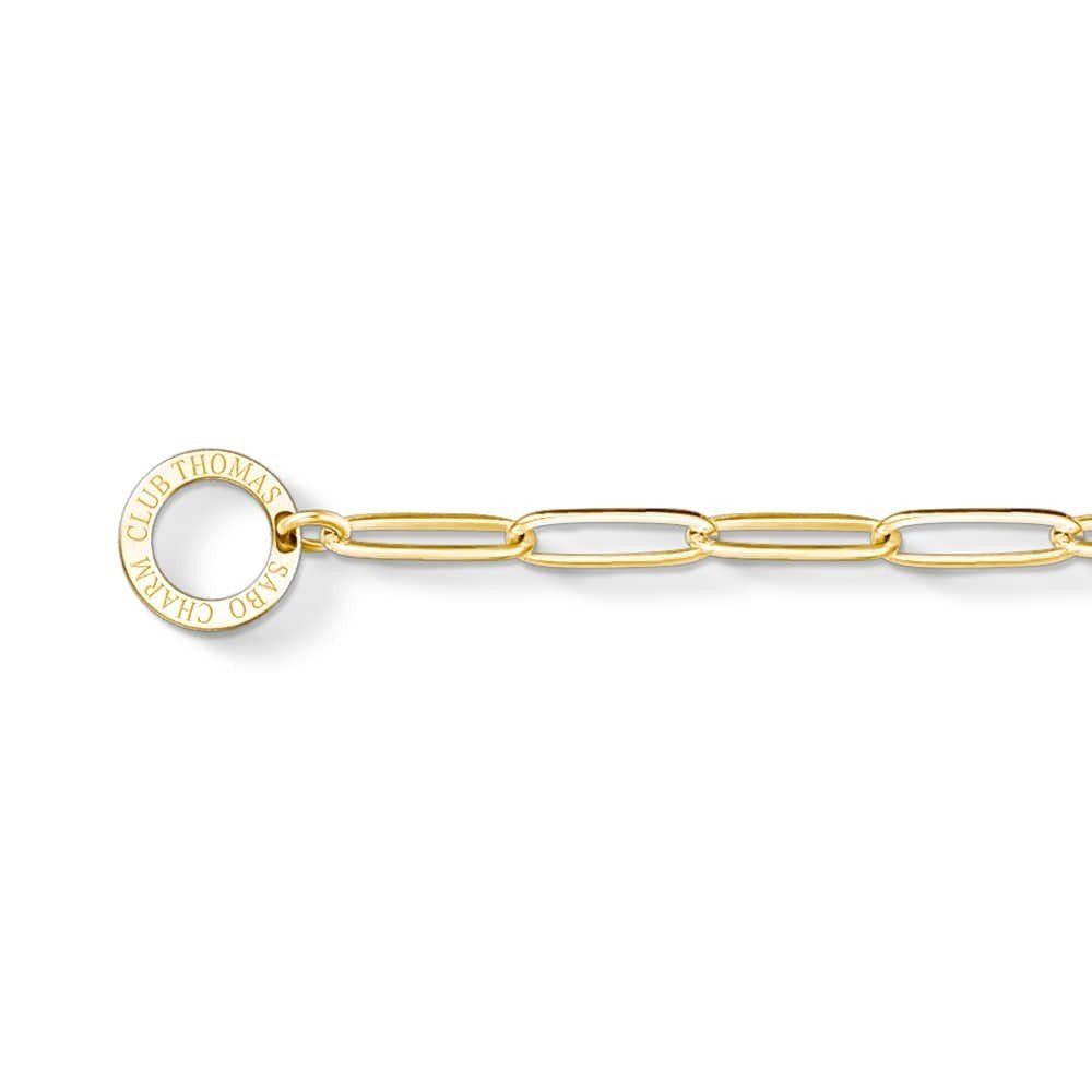 Thomas Sabo Gold Square Link Charm Bracelet