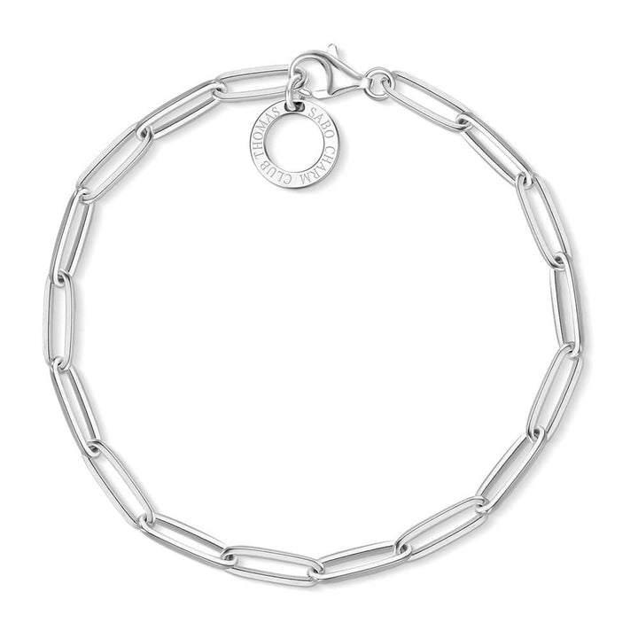 Thomas Sabo Silver Square Link Charm Bracelet