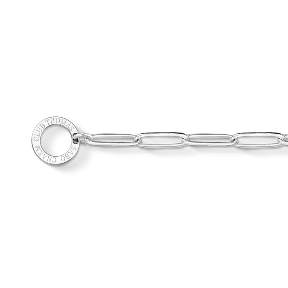 Thomas Sabo Silver Square Link Charm Bracelet