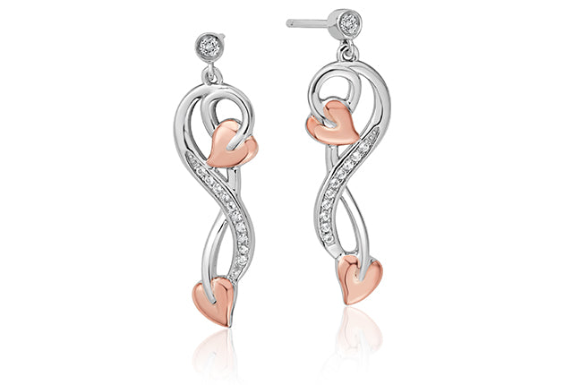 Clogau Tree of Life White Topaz Drop Earrings