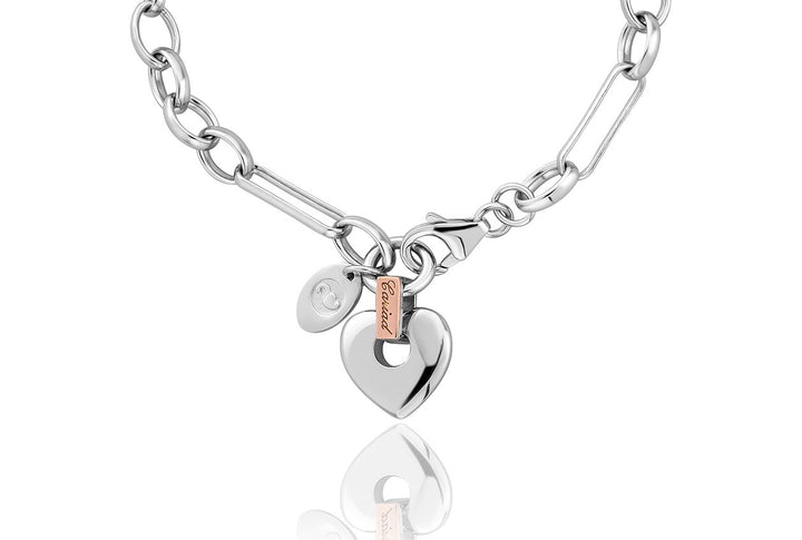 Clogau Silver Cariad Heart Links Bracelet